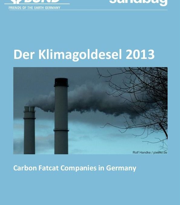 Klimagoldesel 2013 – Carbon Fatcat Companies in Germany