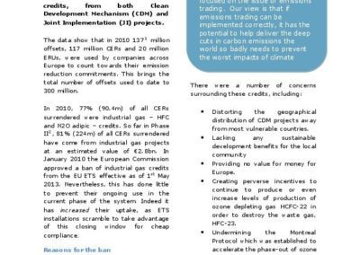 Industrial Gas Big Spenders: HFC and N20 adipic credit usage in 2010